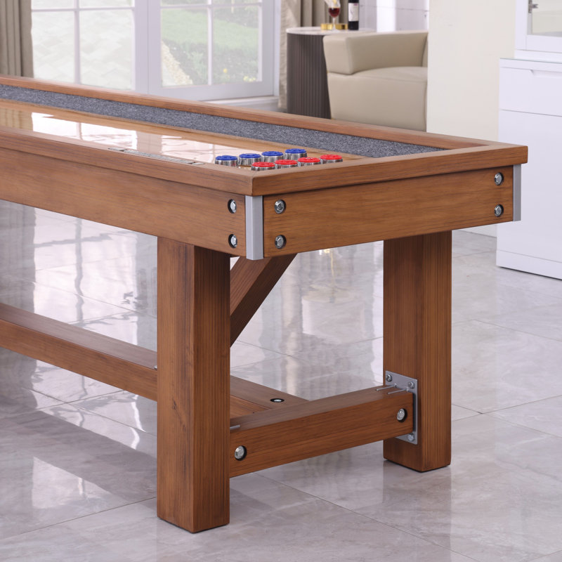Playcraft Willow Bend 12’ Pro-Series Shuffleboard, Toffee, Buffet Top Not Included, 12'