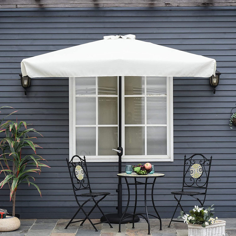 Aarun 130cm Market Parasol, Cream White