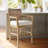 Counter Stool With Solid Wood Frame And Cane Back Design Upholstery