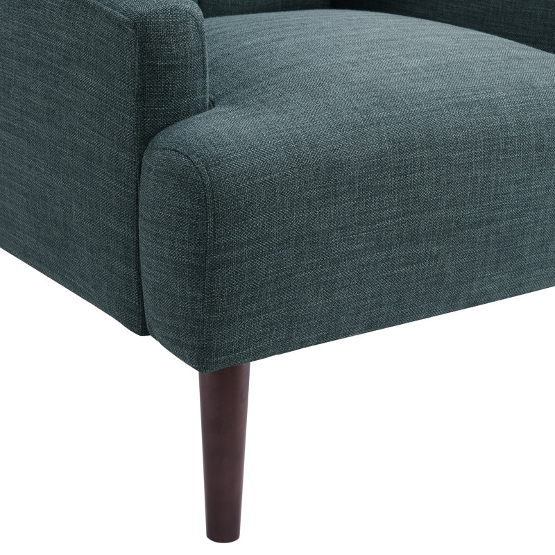 Chaise Palos Ebern Designs avec dossier Channel Palmer, Polyester bleu sarcelle Palos