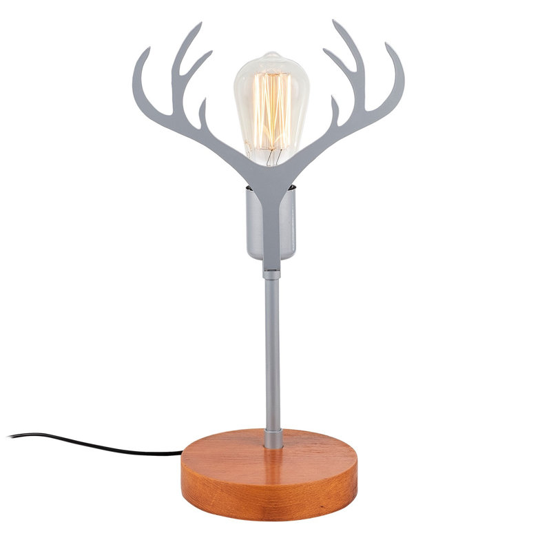 Lampe de table, Noyer / Argent