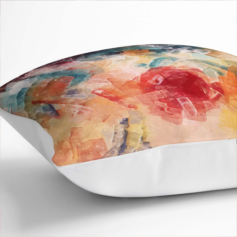 Square Throw Cushion, 40cm H x 40cm W x 15cm D, White