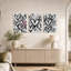 Ensemble de 3 toiles murales avec des cœurs dégoulinants noirs et roses, style graffiti-1833968881