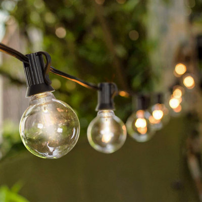197ft Led Outdoor String Lights, Plug-In Waterproof Patio Lights With 100 Shatterproof Bulbs, Warm White Outdoor Hanging Light Decor For Backyard Deck Garden Bistro Porch Party