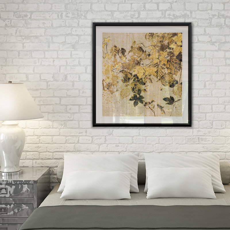 « bold ivy », reproduction encadrée, H 30,5 po x l 30,5 po x P 1,5 po