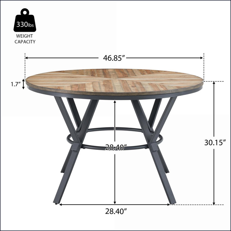 Tables de salle à manger | Mesa de Comedor | Placage industriel rond en bouleau clair pour petits espaces cuisine salle à manger | Rond