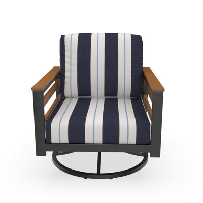 Townsend Sunbrella® Metal Swivel Patio Rocking Chair