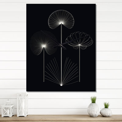 Horloge murale moderne - Fleurs