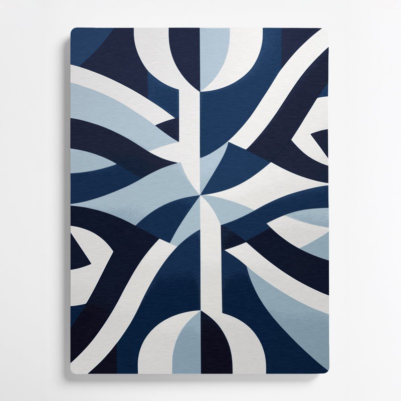 «Abstract Shapes» 11, art mural gris en métal, H 24 po x l 36 po