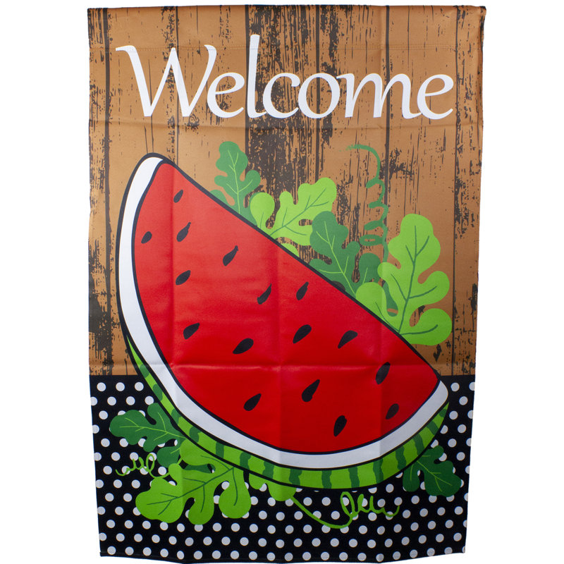 Drapeau extérieur Welcome Watermelon Slice Spring, H 40 po x l 28 po