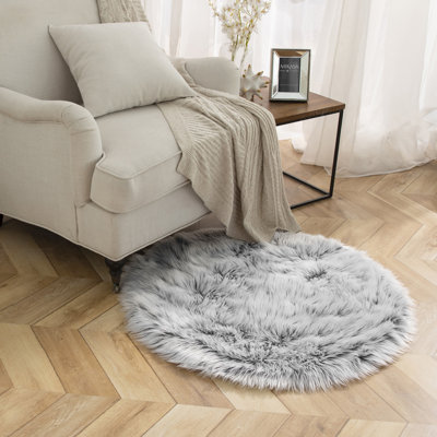 Tapis décoratif doux à poils longs en fausse peau de mouton, paquet de 1