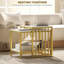 Gold Tone Nesting Table Set, Marble Effect Surfaces, Stylish Stackable Side & Coffee Tables for Home Decor