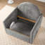 Fauteuil surdimensionné en chenille de style moderne