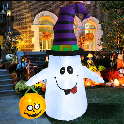 Décoration de jardin gonflable d'Halloween gonflable d'Halloween de 4 pieds de haut avec décorations d'Halloween gonflables à DEL 4 couleurs pour la fête intérieure et extérieure