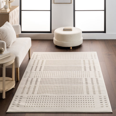 Tapis géométrique lavable à la machine Rowyn
