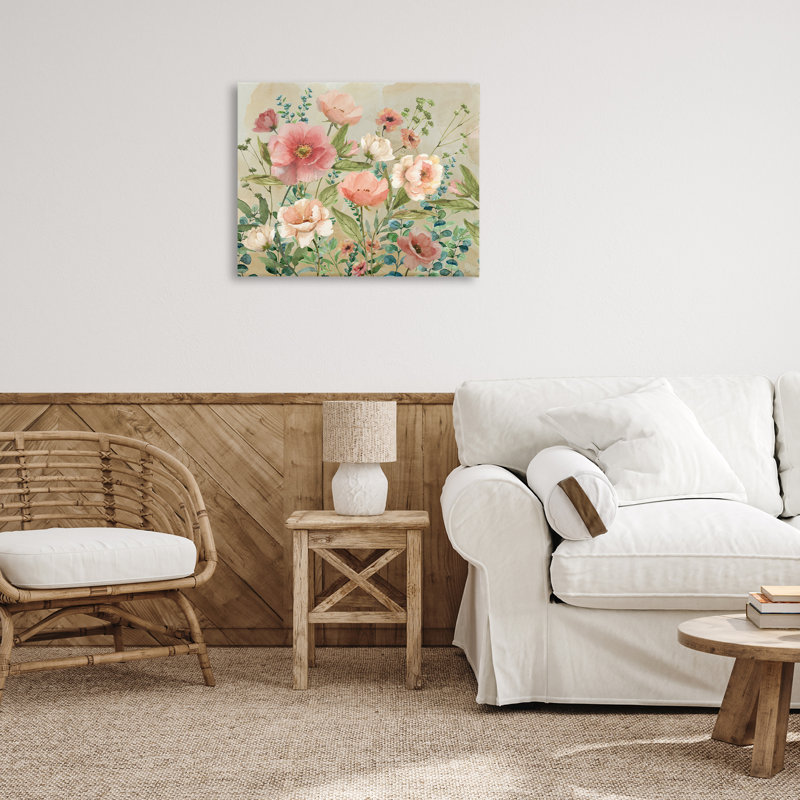 Art mural sur toile Cluster of Spring Blooms, design par Nan, H 24 po x l 30 po