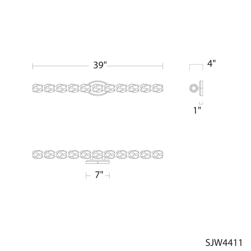 Seduction 11 - Light LED Bath Bar, Aged Brass