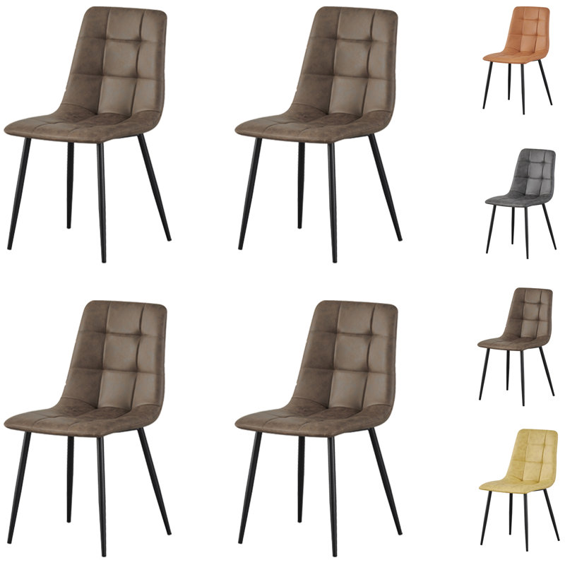 46cm H Metal Side Chair, Brown