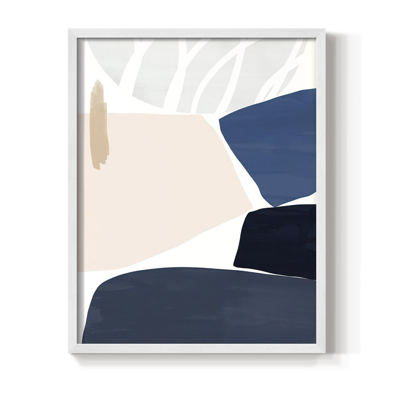Impression sur toile Denim and Sand II - bois massif, Blanc, H 28 po x l 22 po