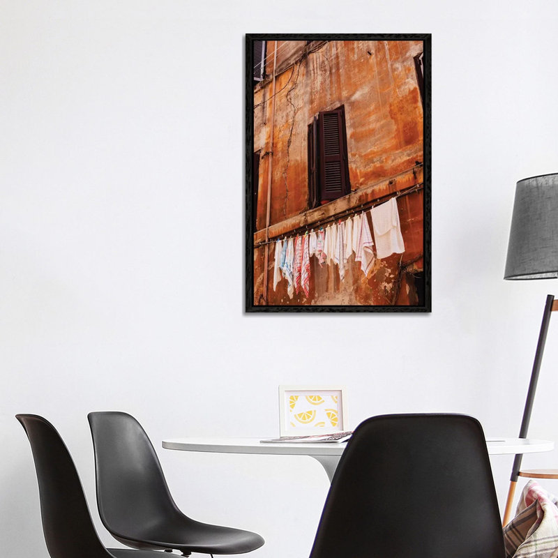 Roman Streets by Bethany Young - Print on Canvas, 101.6cm H x 66.04cm W x 3.81cm D, Black Framed