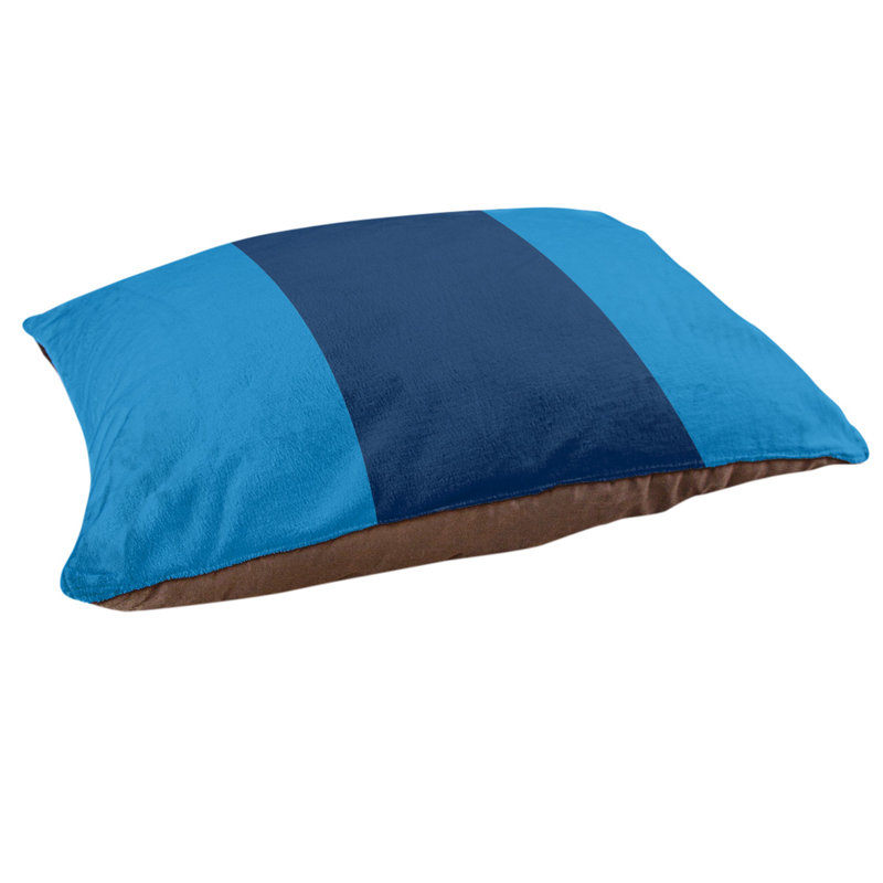 Coussin Cleveland, Moyen (l 40 po x P 30 po x H 6,5 po), Bleu poudre / bleu marine