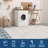 Modern Bordered Plaid Rugs Soft Thin Washable Hallway with Non-Slip TPR Rubber Backing, Foldable Low Pile Non Shedding Rugs-239566896