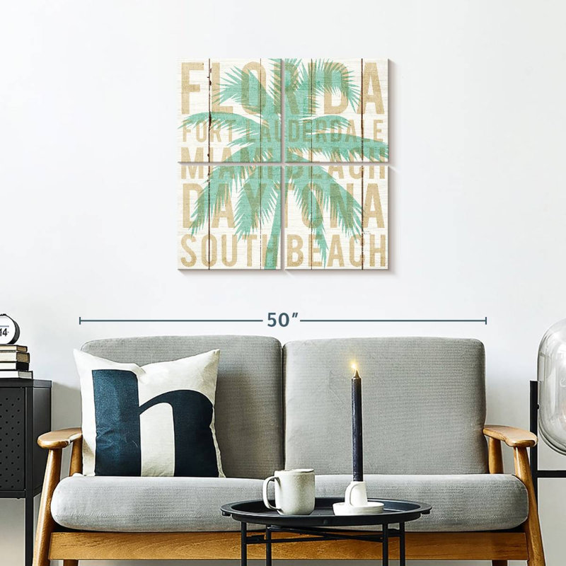 Nicci Bon Voyage Florida Palm, H 26 po x l 26 po
