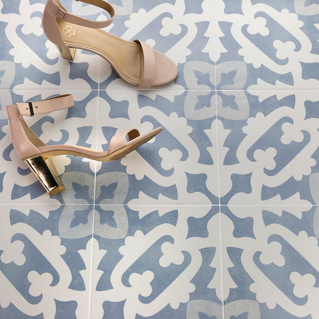 Anabella 9" x 9" Porcelain Spanish Wall & Floor Tile Bond Tile