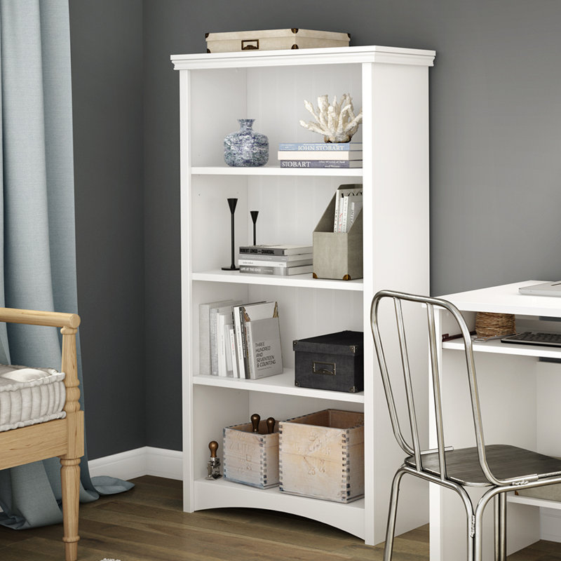 Bibliothèque standard H 57,75 po x l 31,25 po Artwork, Blanc