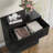 Modern Nightstand, 22.8" Wide Wood End Table With Fabric Drawers, Small Side Table For Bedroom, Black-67193601