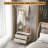 29.53"Modern Gray Minimalism Solid Wood Clothes Rack,2-Drawer