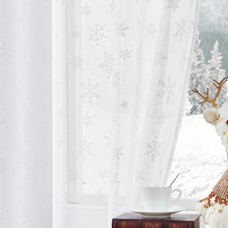 Janaris Sheer Curtain Panel Pair, 52" W x 72" L