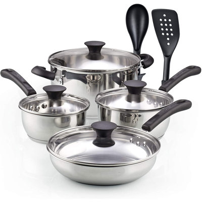 Cook N Home 10 Piece Stainless Steel Cookware Set