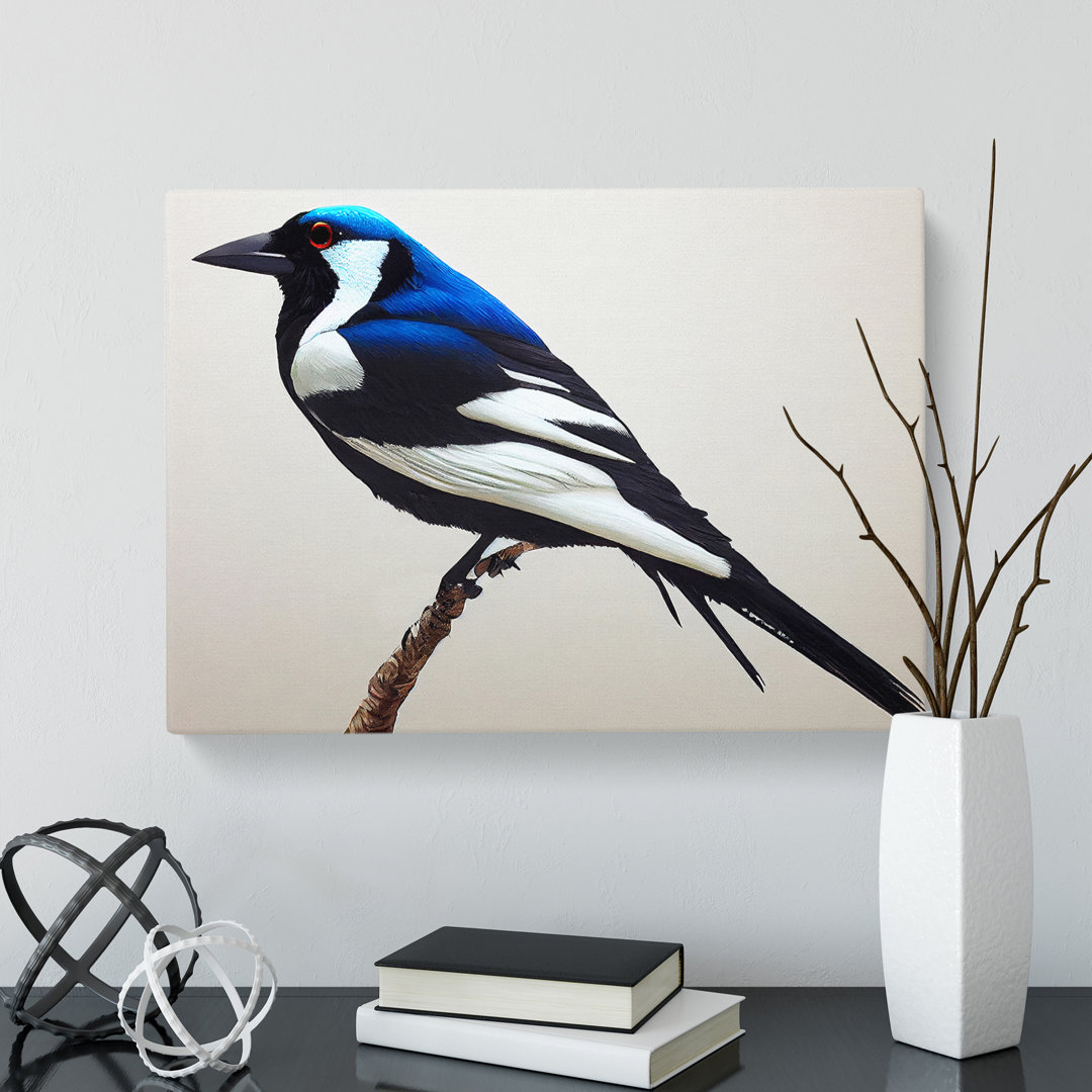 Astonishing Magpie Bird - Wrapped Canvas