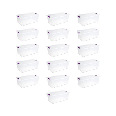 Sterilite Clear View Storage Container Tote w/ Latching Lid