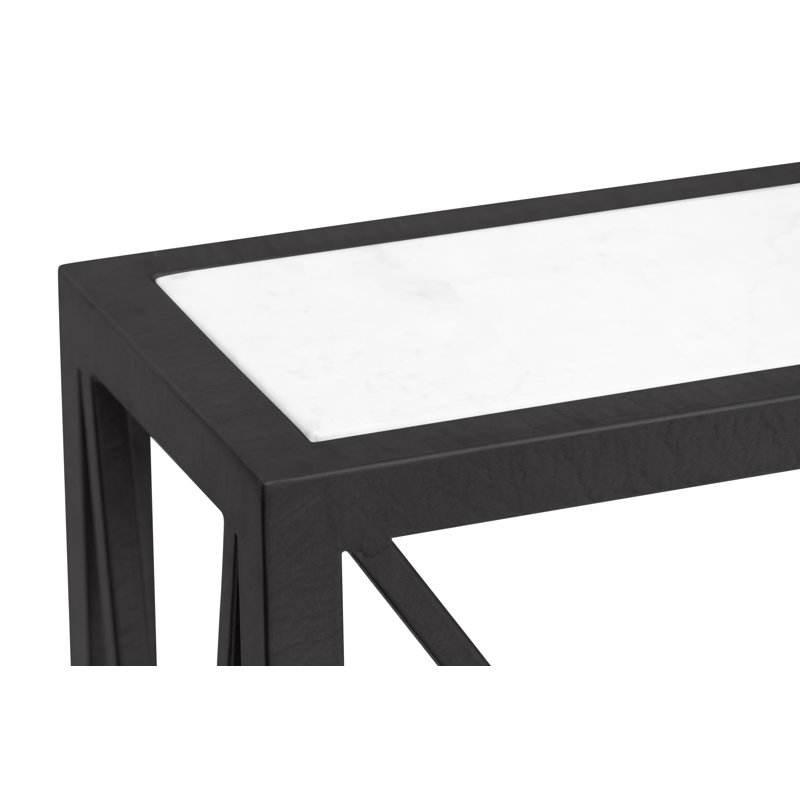 Venessa Console, Flat Black, Carrera Marble