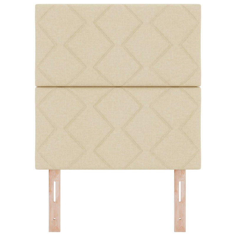 Fabric Headboard Geometric With Headboard Fabric, European Toddler (80 x 160 cm), Cream