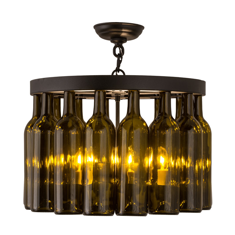 Plafonnier semi-encastré 5 lumières 18,5 po unique