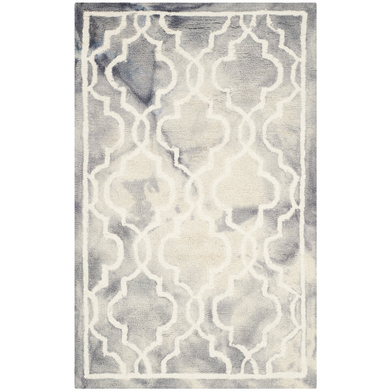 Ruthe Hand Tufted Wool Geometric Rug, Rectangle 2' x 3'