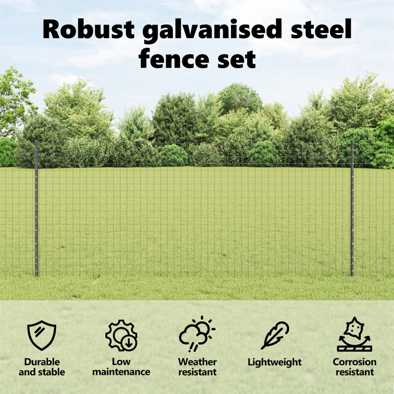 Vidaxl Fence Posts 88 Pcs U-Channel Steel, 140cm H x 8.5cm W, Grey