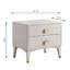 63.5cm W Solid + Manufactured Wood Bedside Table