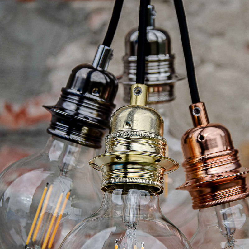 Aaden 3 - Light Bulb Pendant, Brass