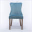 Chaise de salle à manger rembourrée moderne à oreilles avec garniture cloutée-1202837766