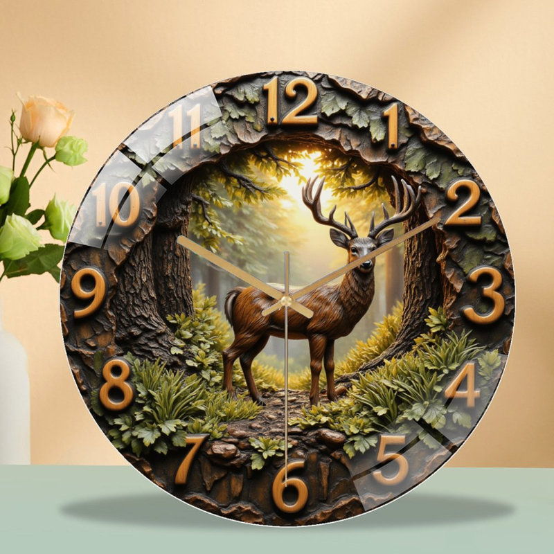 Horloge murale en bois 12 po