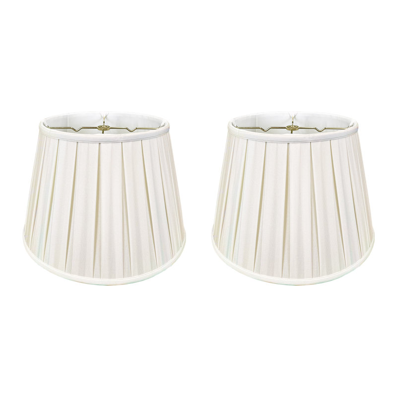 Royal Designs, Inc. BSO-724-14WH-2 Empire, abat-jour de base plissé anglais, 10 x 14,5 x 10, blanc, paquet de 2, Blanc