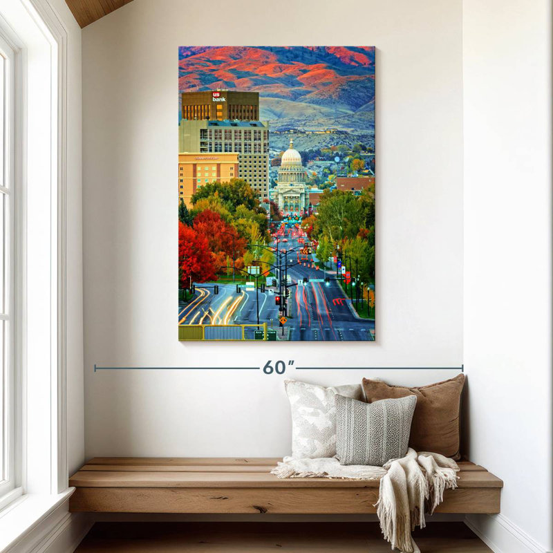 Aime Boise Autumn Sunset, 48" H x 32" W