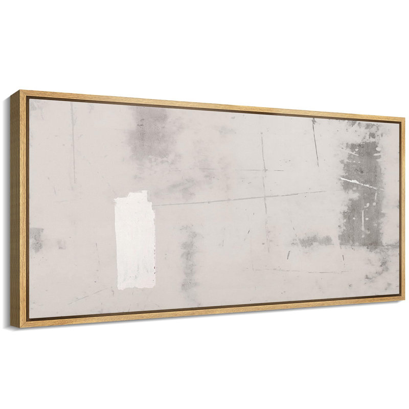 Minimalist " Abstract Minimalist Texture In Neutral Tones Antique Retro Colorful Bedroom Large Wall Decor ", Natural