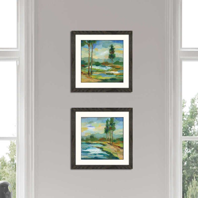 "Silvia Vassileva", paysage printanier I ", impression sous verre