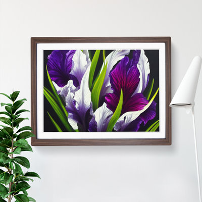 XH1022-6109X Modern Iris Flowers Vol.6 1 Piece Single Picture Frame Wall Art