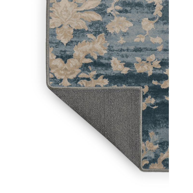 Tapis gris soyeux et moelleux, Rond 3 pi